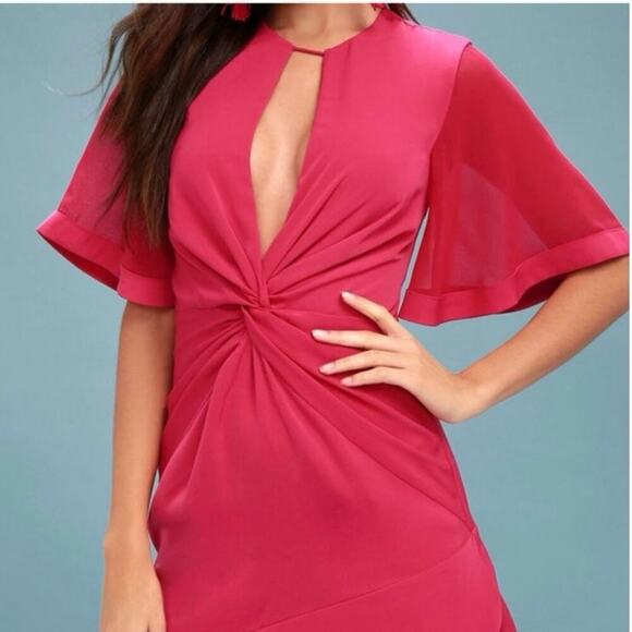 Keepsake The Label No Love Midi Dress in Rasberry Size XS - Picture 5 of 6